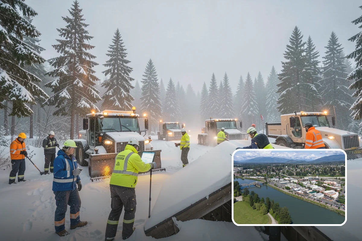 Catch Basin Snow Clearing in Mount Vernon, Skagit County, WA - Prevents ponding and flooding during thaws and rain events
