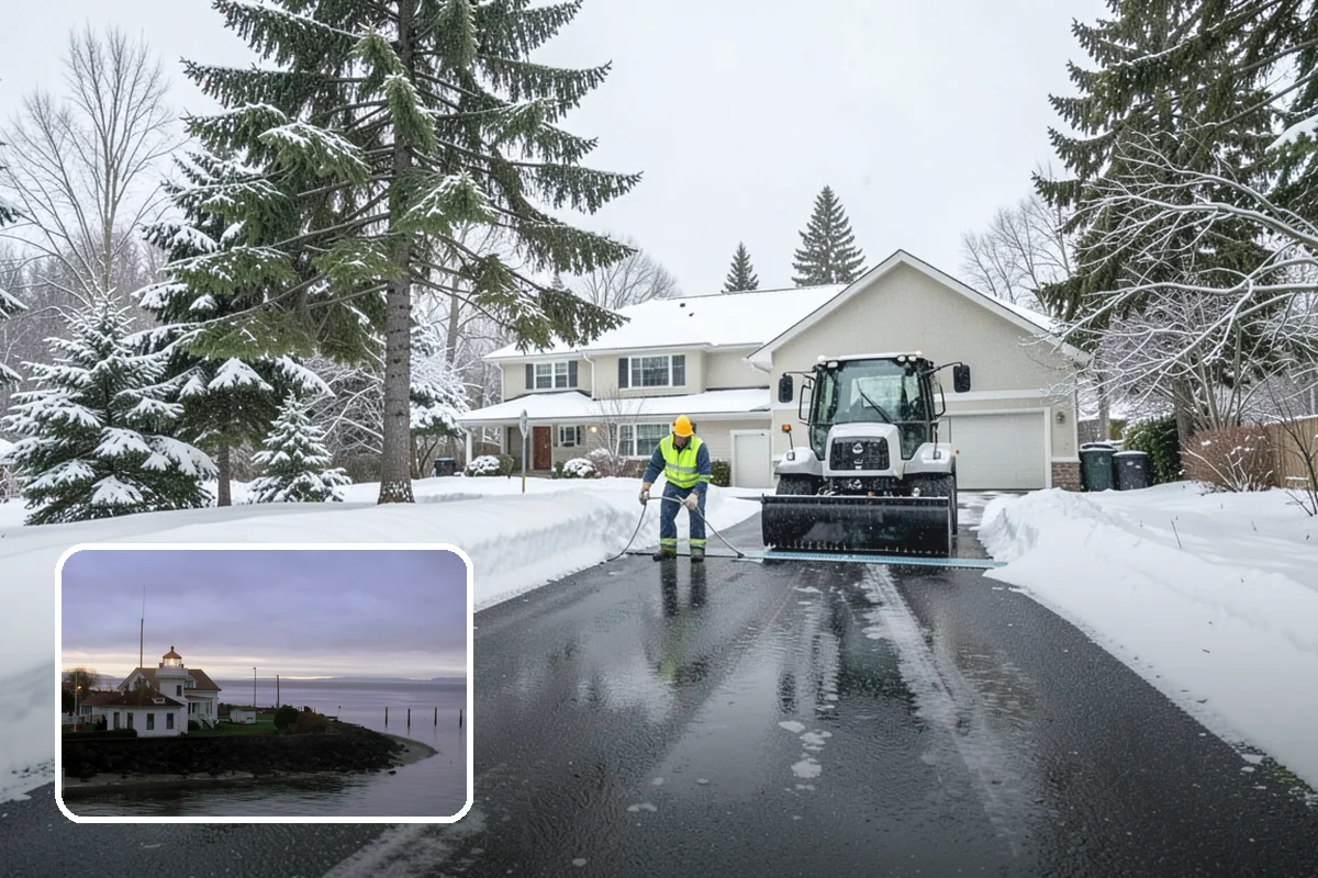 Catch Basin Snow Clearing in Mukilteo, Snohomish County, WA - Prevents ponding and flooding during thaws and rain events