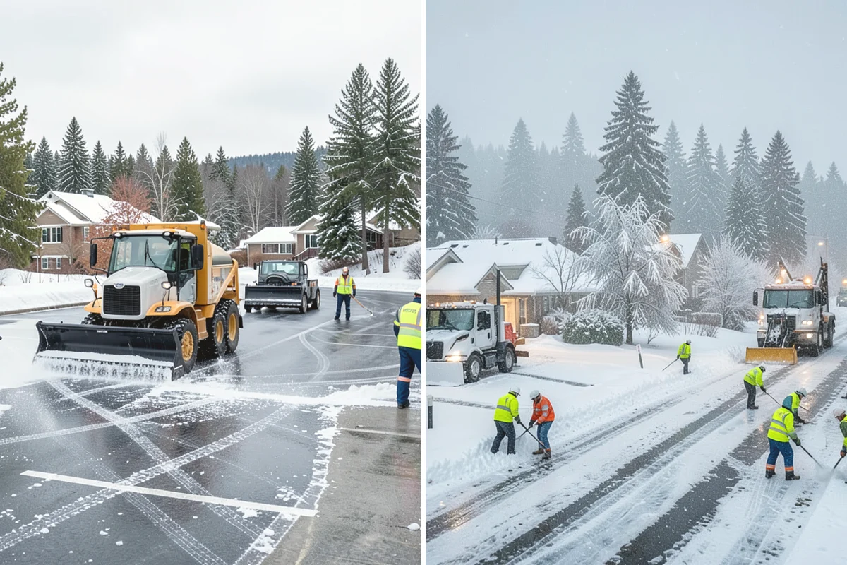 Catch Basin Snow Clearing in Mukilteo, Snohomish County, WA - We locate catch basins and storm grates across the site