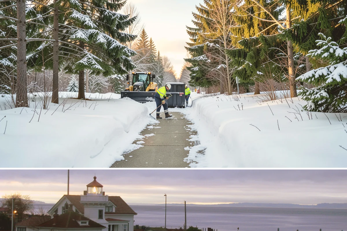 Catch Basin Snow Clearing in Mukilteo, Snohomish County, WA - Basins need clearing right before the thaw cycles and atmospheric rivers that regularly follow our snow events from December...