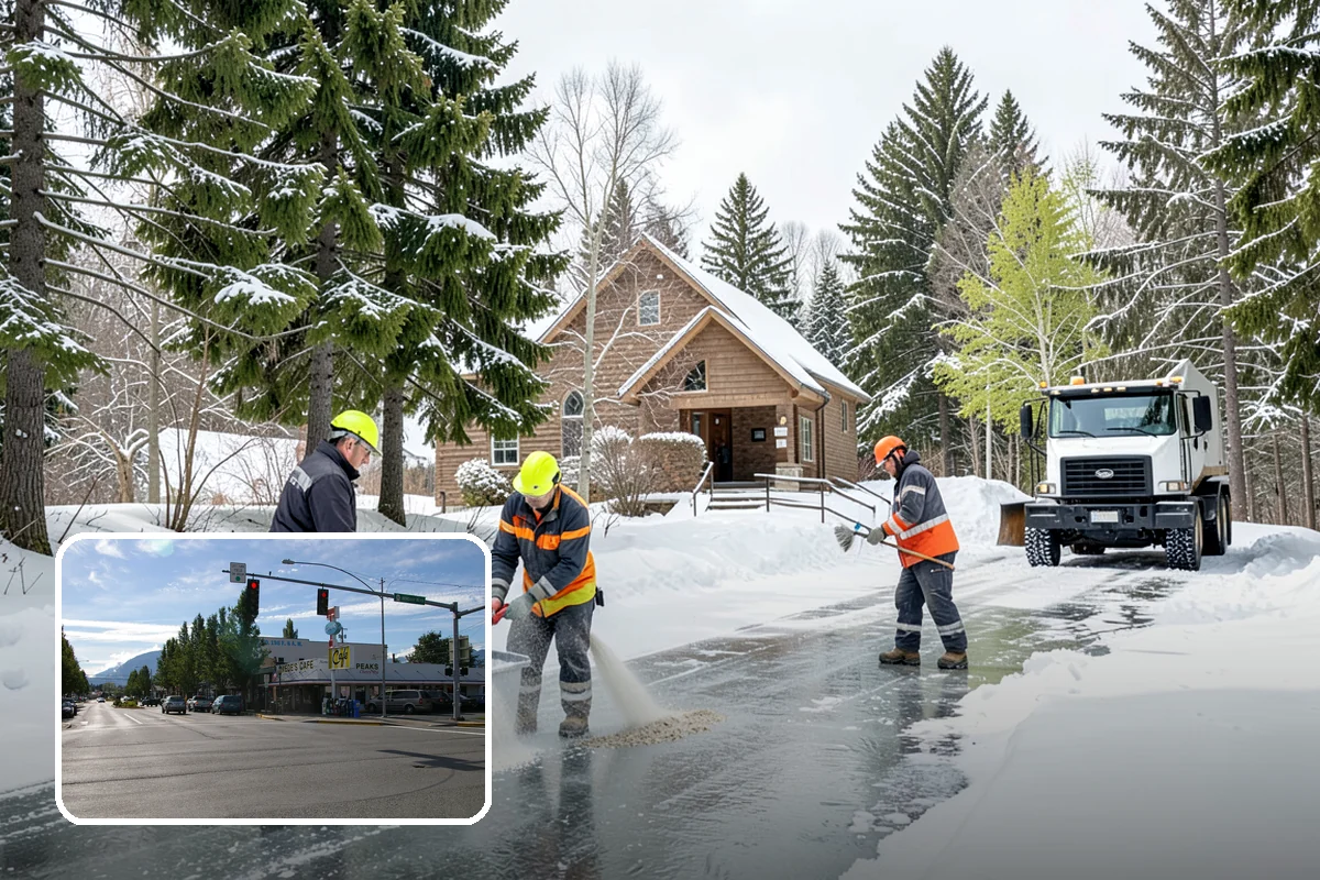 Catch Basin Snow Clearing in North Bend, King County, WA - Prevents ponding and flooding during thaws and rain events