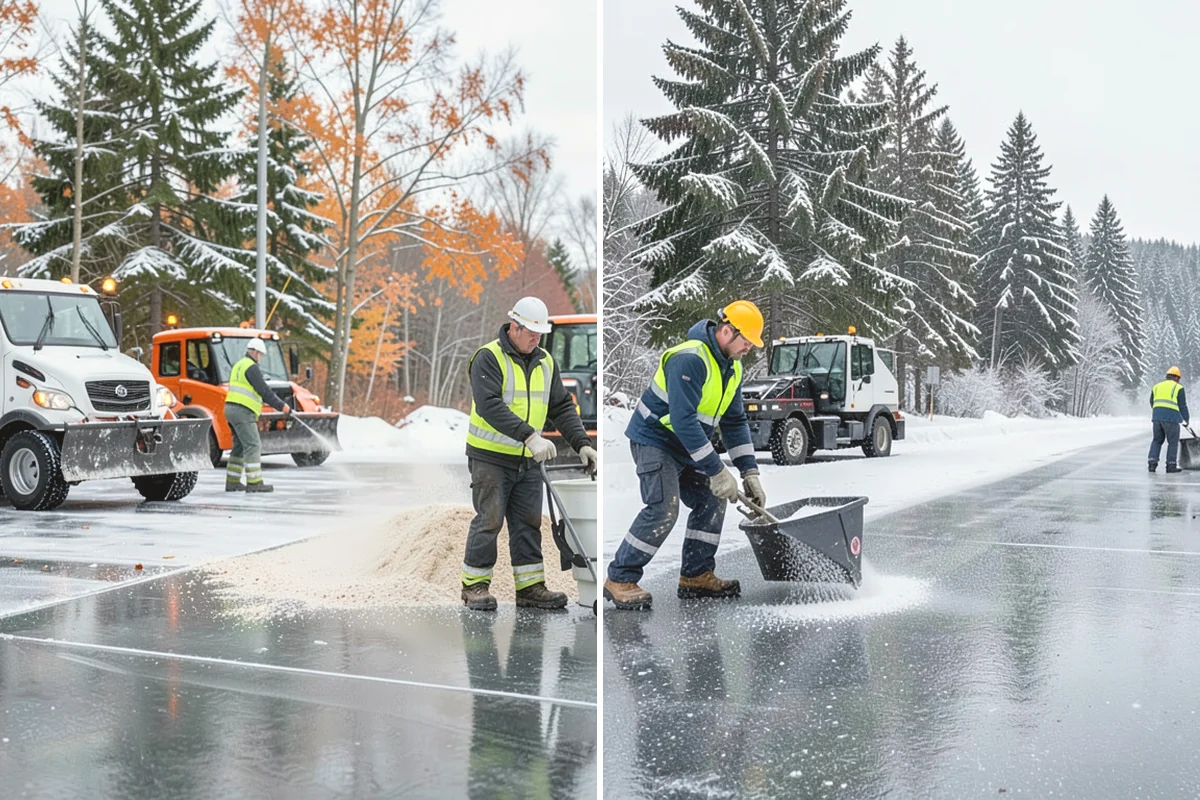 Catch Basin Snow Clearing in North Bend, King County, WA - We locate catch basins and storm grates across the site