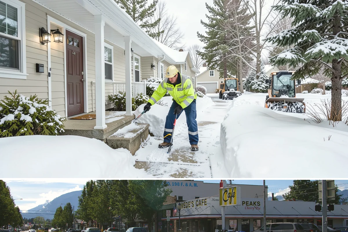 Catch Basin Snow Clearing in North Bend, King County, WA - Basins need clearing right before the thaw cycles and atmospheric rivers that regularly follow our snow events from December...
