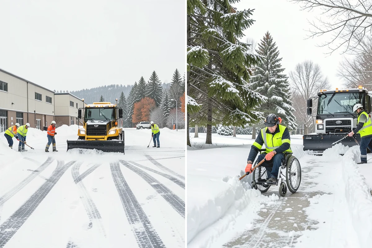 Catch Basin Snow Clearing in Oak Harbor, Island County, WA - We locate catch basins and storm grates across the site