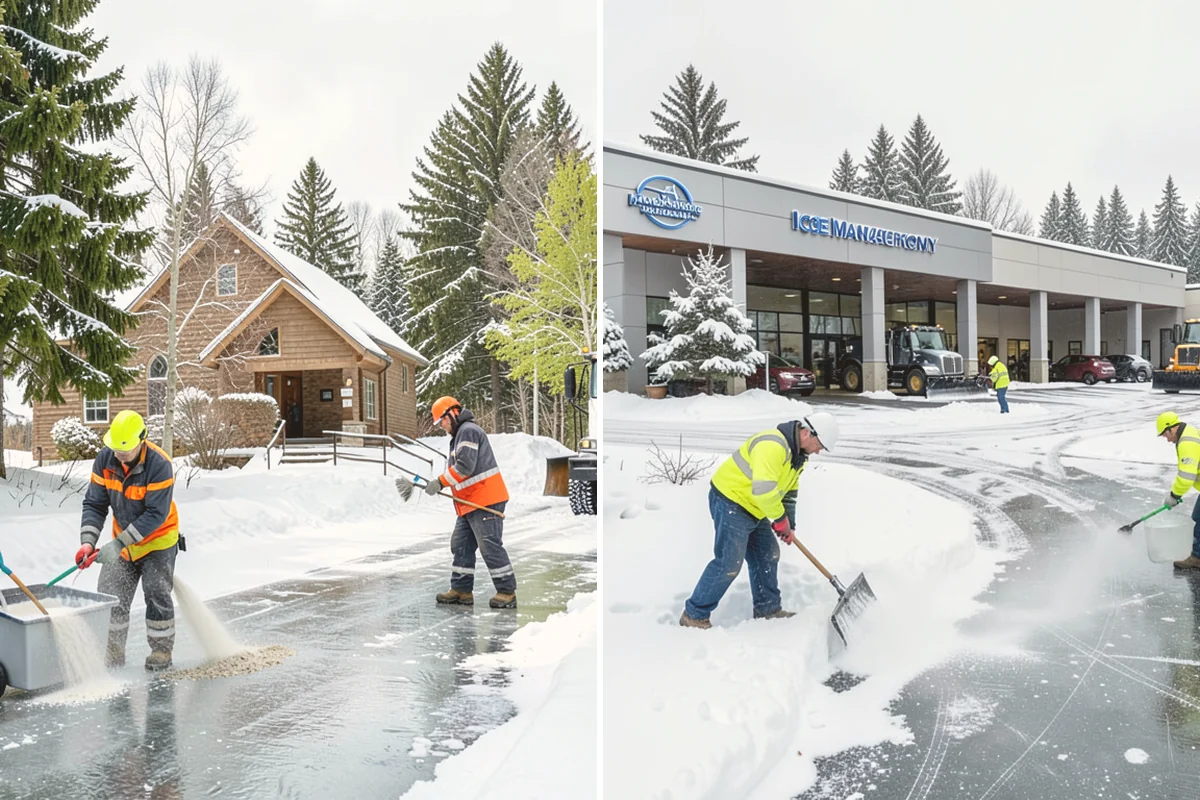 Catch Basin Snow Clearing in Orting, Pierce County, WA - We locate catch basins and storm grates across the site