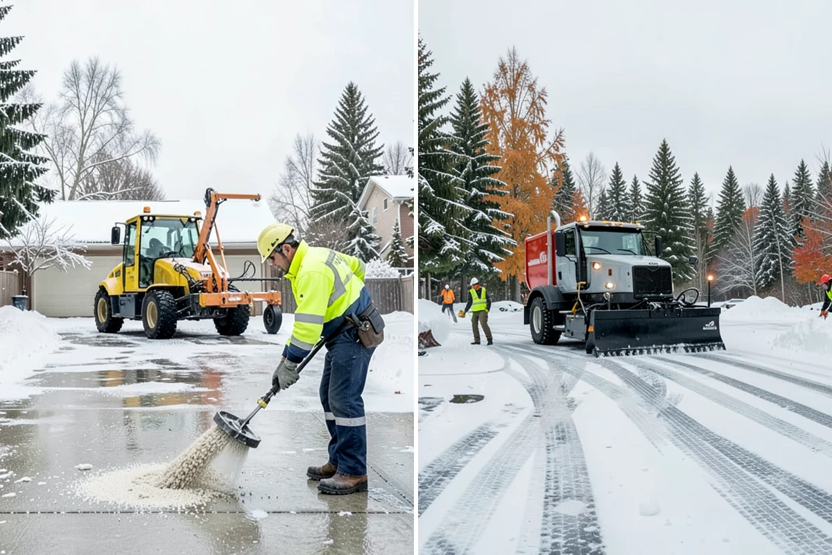 Catch Basin Snow Clearing in Pacific, King County, WA - We locate catch basins and storm grates across the site