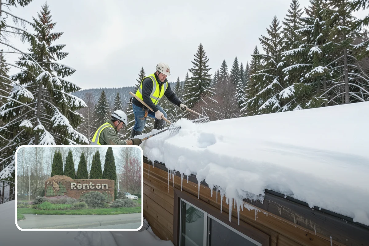 Catch Basin Snow Clearing in Renton, King County, WA - Prevents ponding and flooding during thaws and rain events