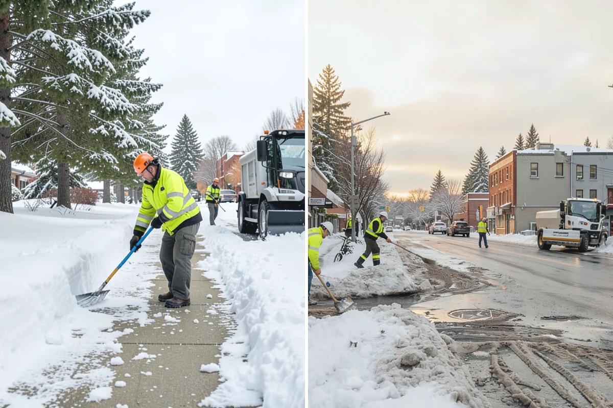 Catch Basin Snow Clearing in Renton, King County, WA - We locate catch basins and storm grates across the site