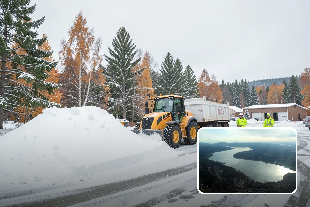 Catch Basin Snow Clearing in Sammamish, King County, WA - Prevents ponding and flooding during thaws and rain events