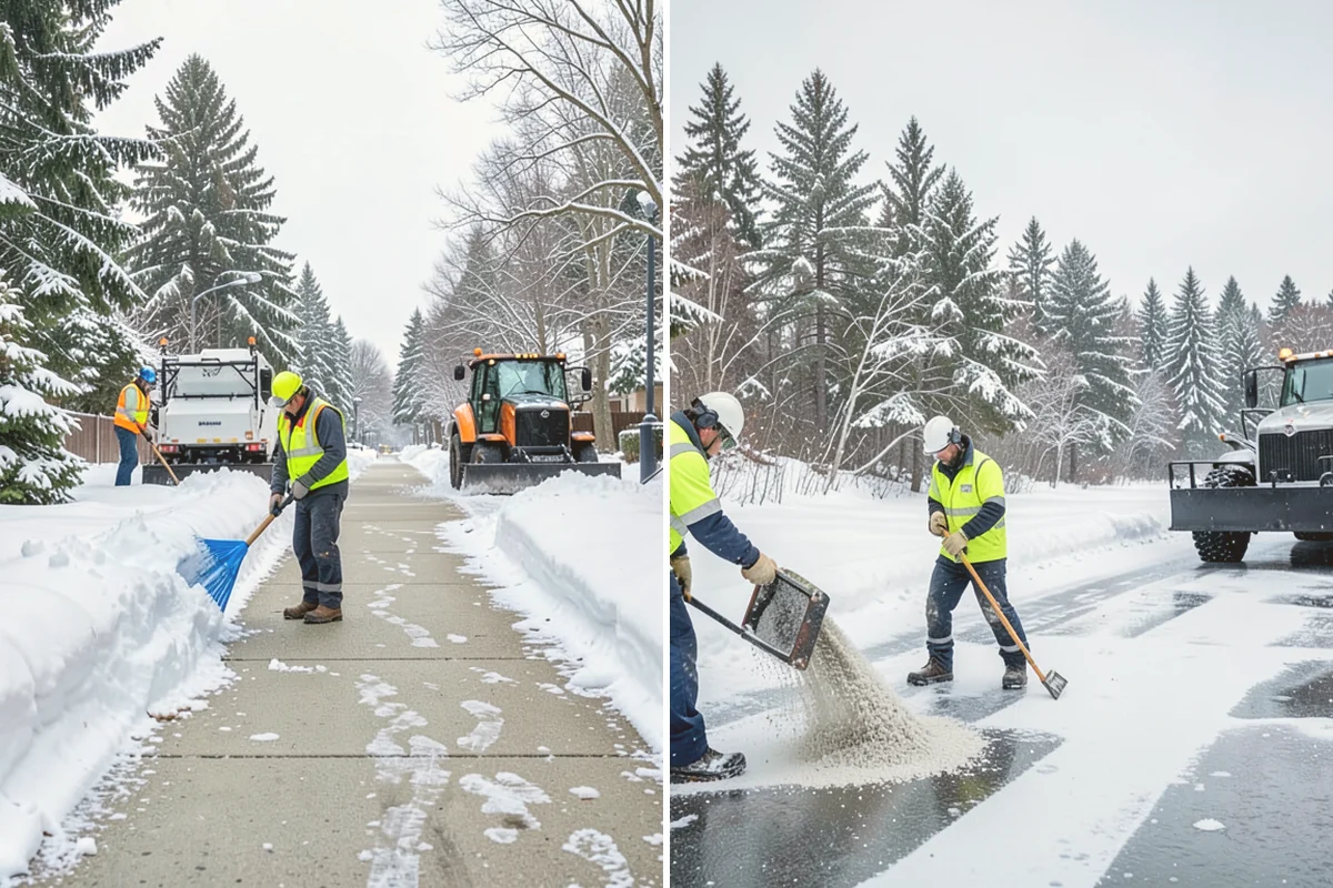 Catch Basin Snow Clearing in Sammamish, King County, WA - We locate catch basins and storm grates across the site