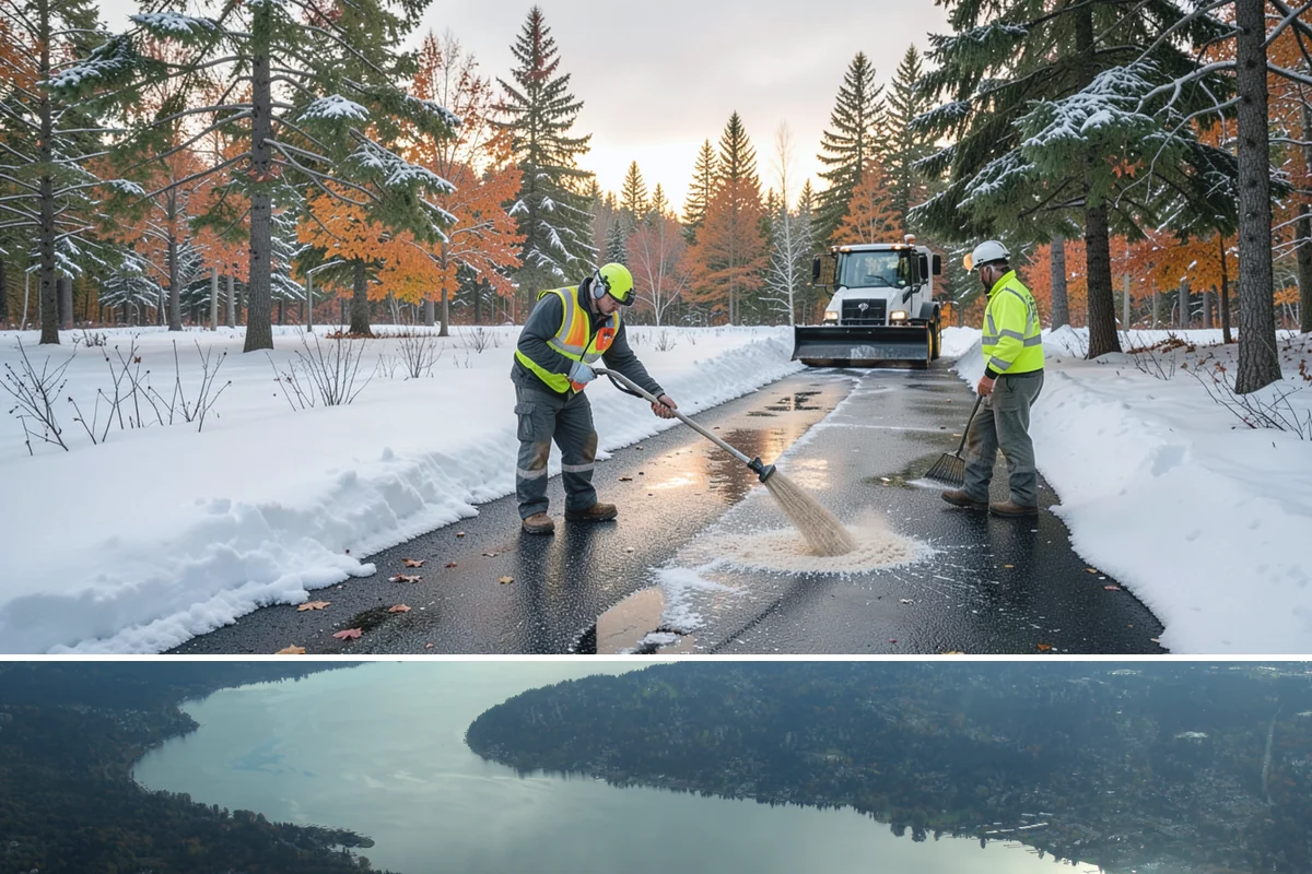 Catch Basin Snow Clearing in Sammamish, King County, WA - Basins need clearing right before the thaw cycles and atmospheric rivers that regularly follow our snow events from December...