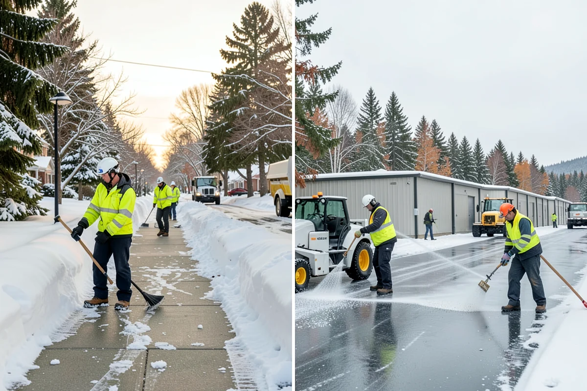 Catch Basin Snow Clearing in SeaTac, King County, WA - We locate catch basins and storm grates across the site