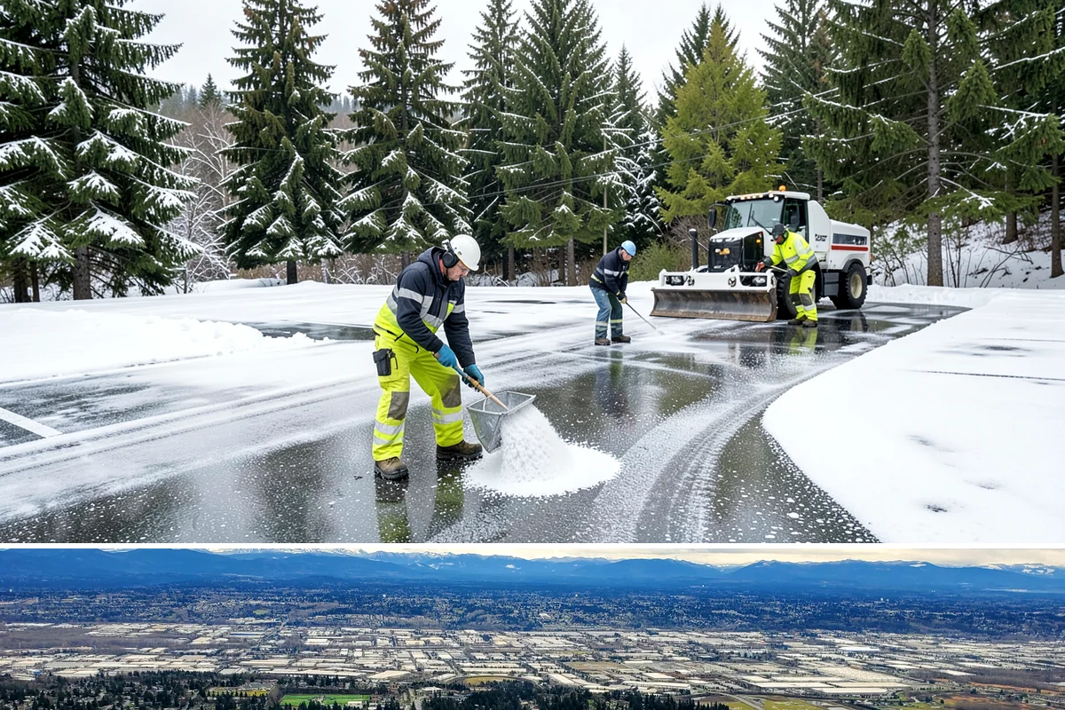 Catch Basin Snow Clearing in SeaTac, King County, WA - Basins need clearing right before the thaw cycles and atmospheric rivers that regularly follow our snow events from December...