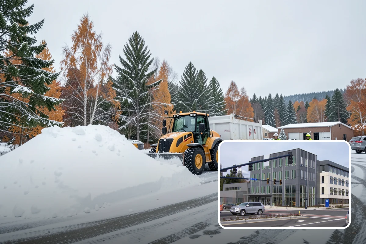 Catch Basin Snow Clearing in Shoreline, King County, WA - Prevents ponding and flooding during thaws and rain events