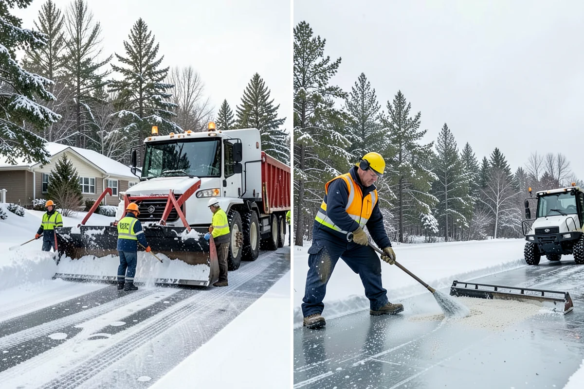 Catch Basin Snow Clearing in Shoreline, King County, WA - We locate catch basins and storm grates across the site