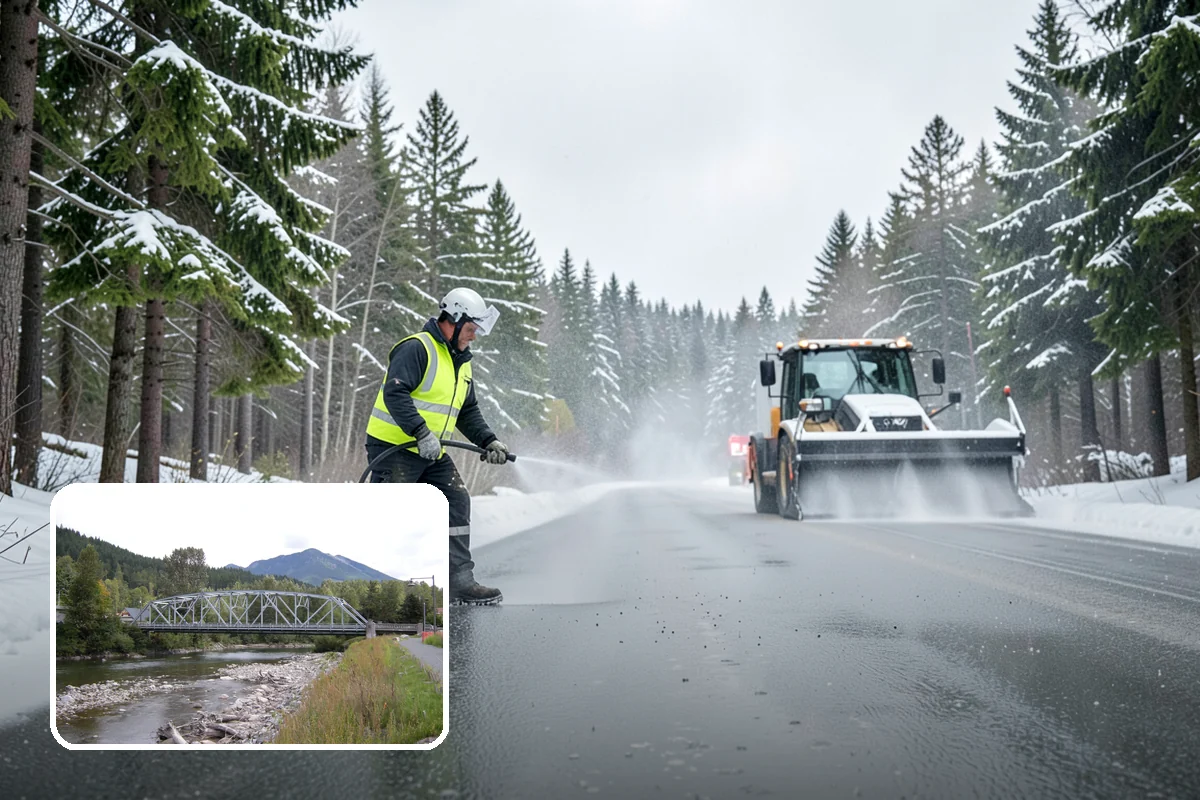 Catch Basin Snow Clearing in Skykomish, King County, WA - Prevents ponding and flooding during thaws and rain events