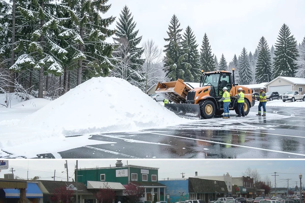 Catch Basin Snow Clearing in Stanwood, Snohomish County, WA - Basins need clearing right before the thaw cycles and atmospheric rivers that regularly follow our snow events from December...