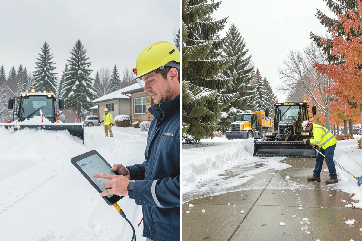 Catch Basin Snow Clearing in Steilacoom, Pierce County, WA - We locate catch basins and storm grates across the site