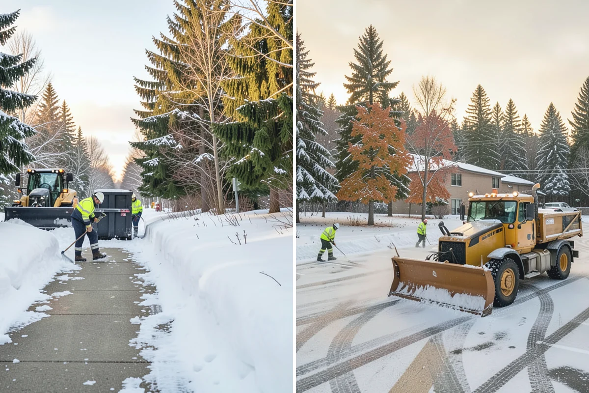 Catch Basin Snow Clearing in Sumner, Pierce County, WA - We locate catch basins and storm grates across the site