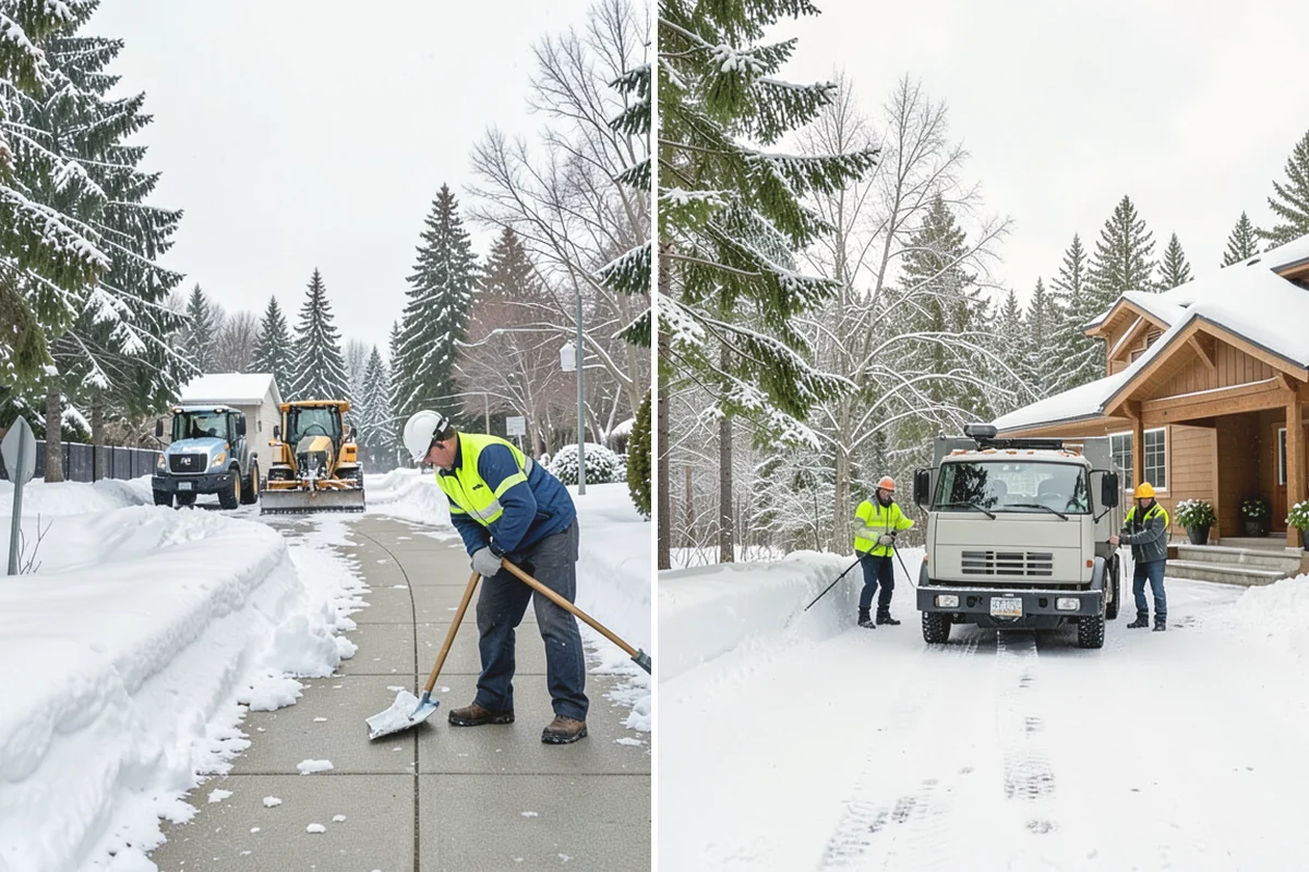 Catch Basin Snow Clearing in Tukwila, King County, WA - We locate catch basins and storm grates across the site
