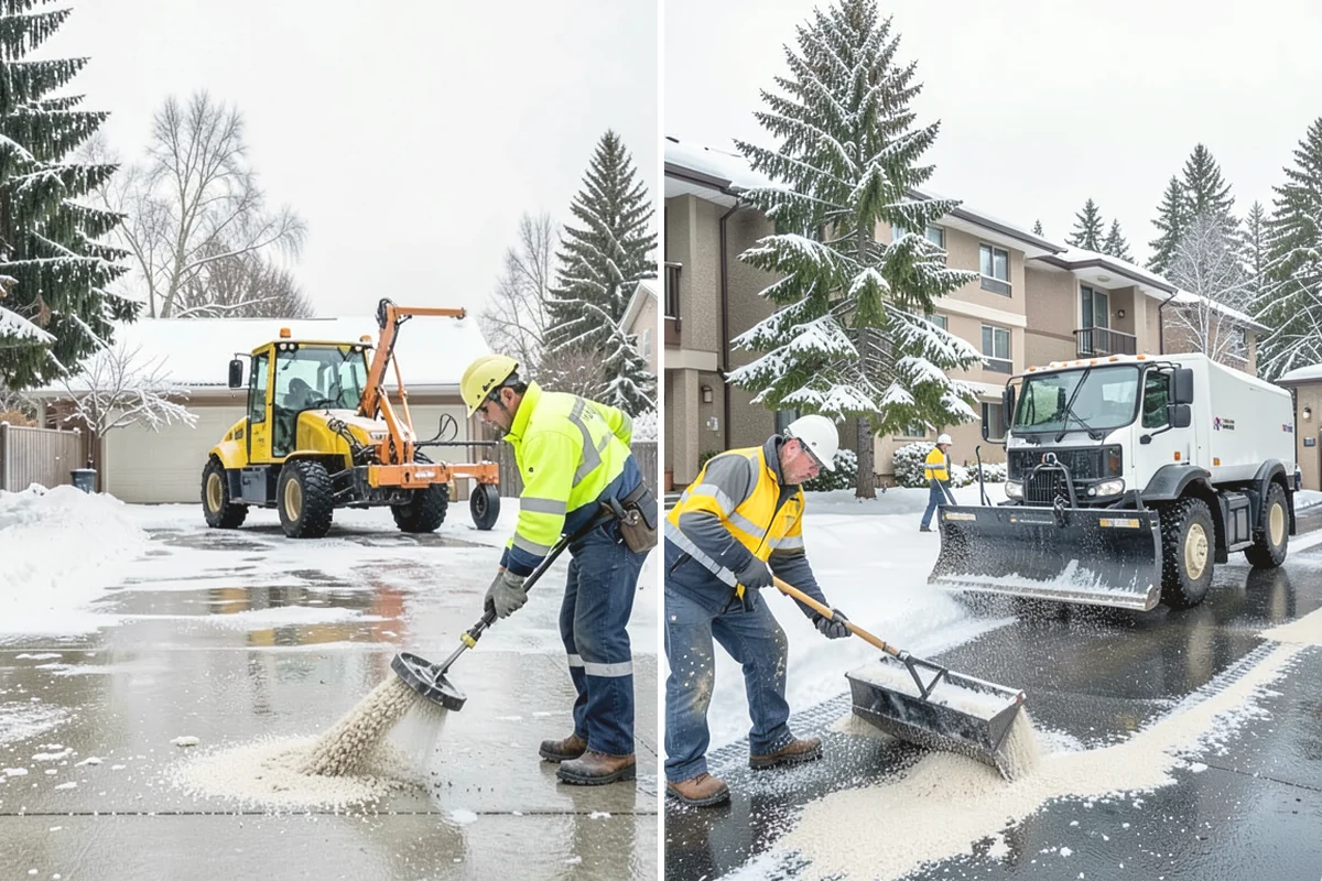 Catch Basin Snow Clearing in University Place, Pierce County, WA - We locate catch basins and storm grates across the site