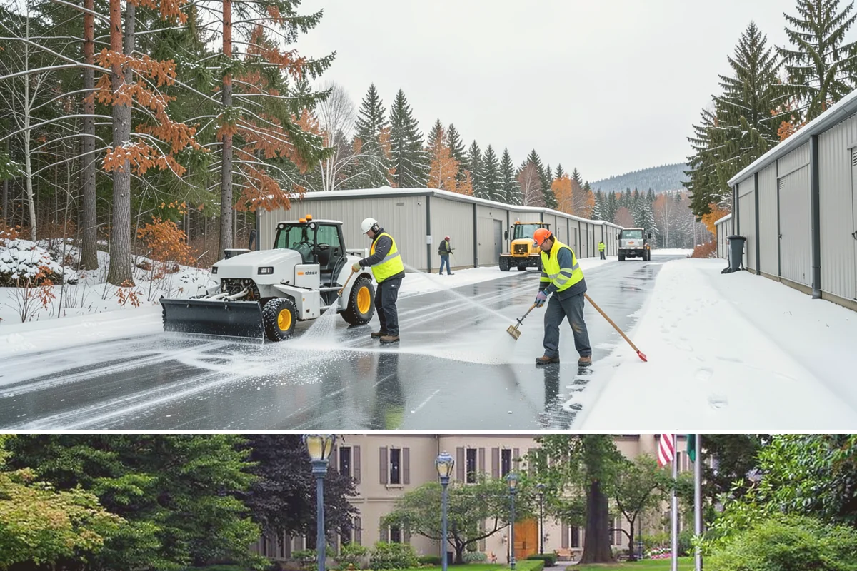 Catch Basin Snow Clearing in Woodinville, King County, WA - Basins need clearing right before the thaw cycles and atmospheric rivers that regularly follow our snow events from December...