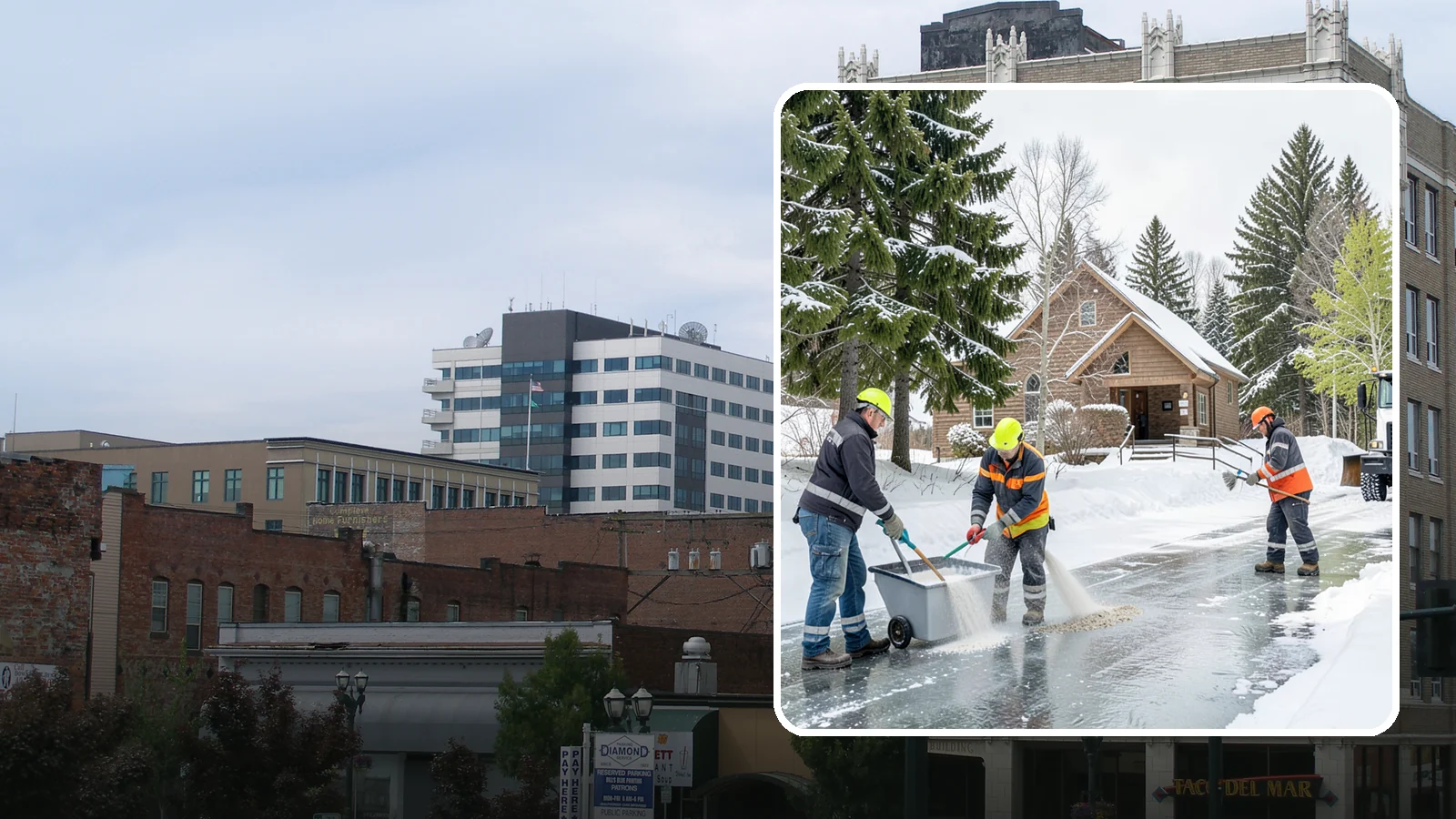 Church Deicing in Everett, Snohomish County, WA - Deicing for churches and worship centers, keeping entrances, ramps, and lots safe for congregations that gather early on frozen...