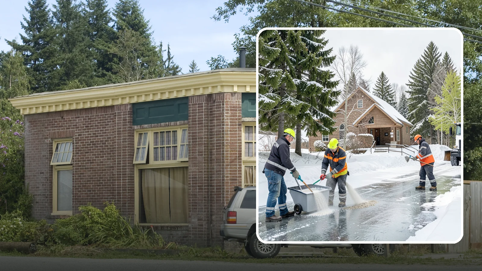 Church Deicing in Hamilton, Skagit County, WA - Deicing for churches and worship centers, keeping entrances, ramps, and lots safe for congregations that gather early on frozen...