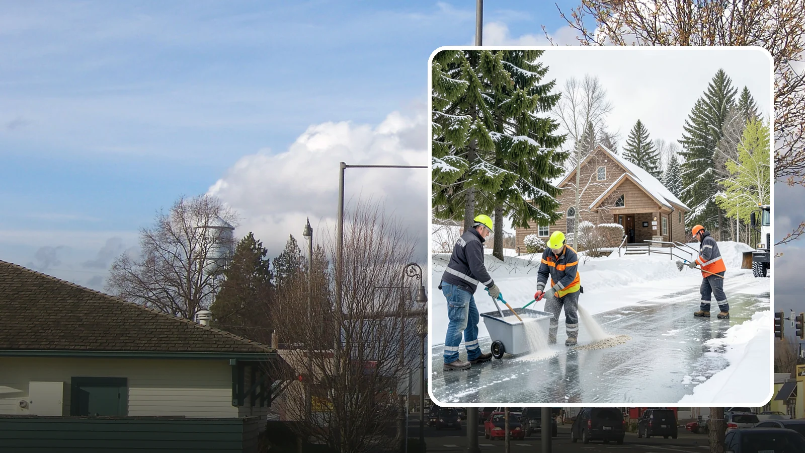Church Deicing in Marysville, Snohomish County, WA - Deicing for churches and worship centers, keeping entrances, ramps, and lots safe for congregations that gather early on frozen...