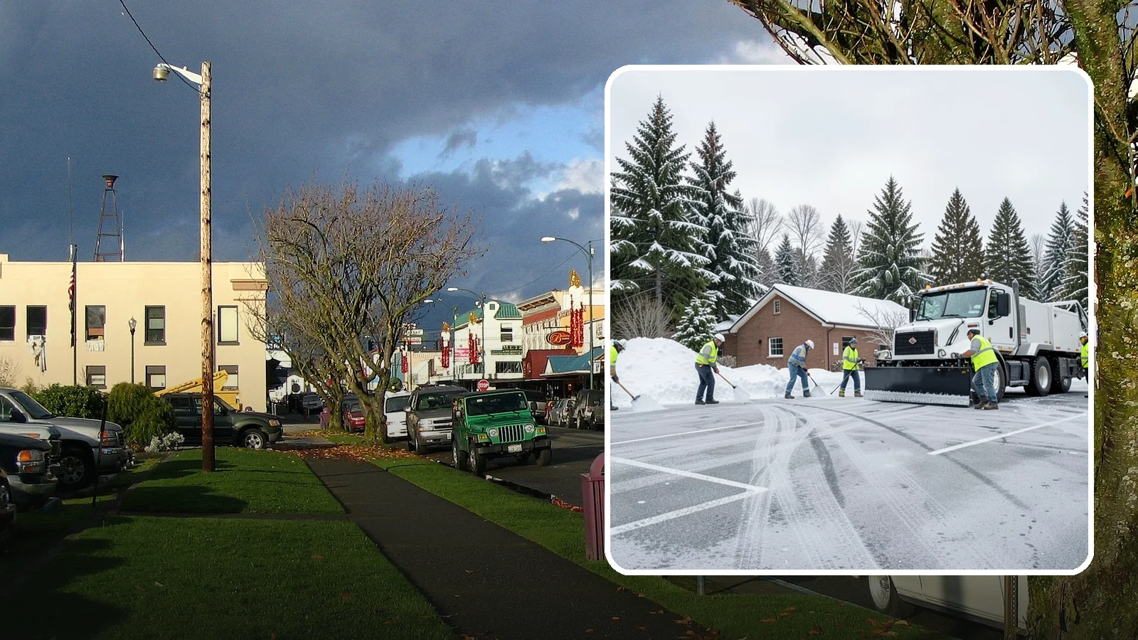 Church Parking Lot Snow Removal in Arlington, Snohomish County, WA - We clear church lots ahead of weekend services so Western Washington congregations gather safely in winter.