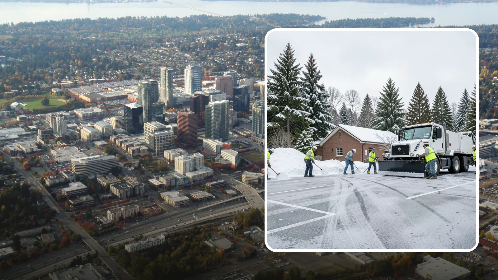 Church Parking Lot Snow Removal in Bellevue, King County, WA - We clear church lots ahead of weekend services so Western Washington congregations gather safely in winter.
