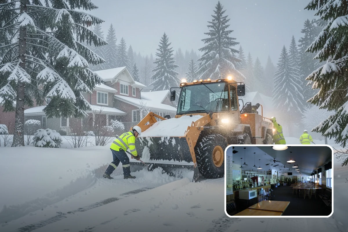 Church Parking Lot Snow Removal in Black Diamond, King County, WA - Congregations arrive to a cleared lot for weekend and holiday services