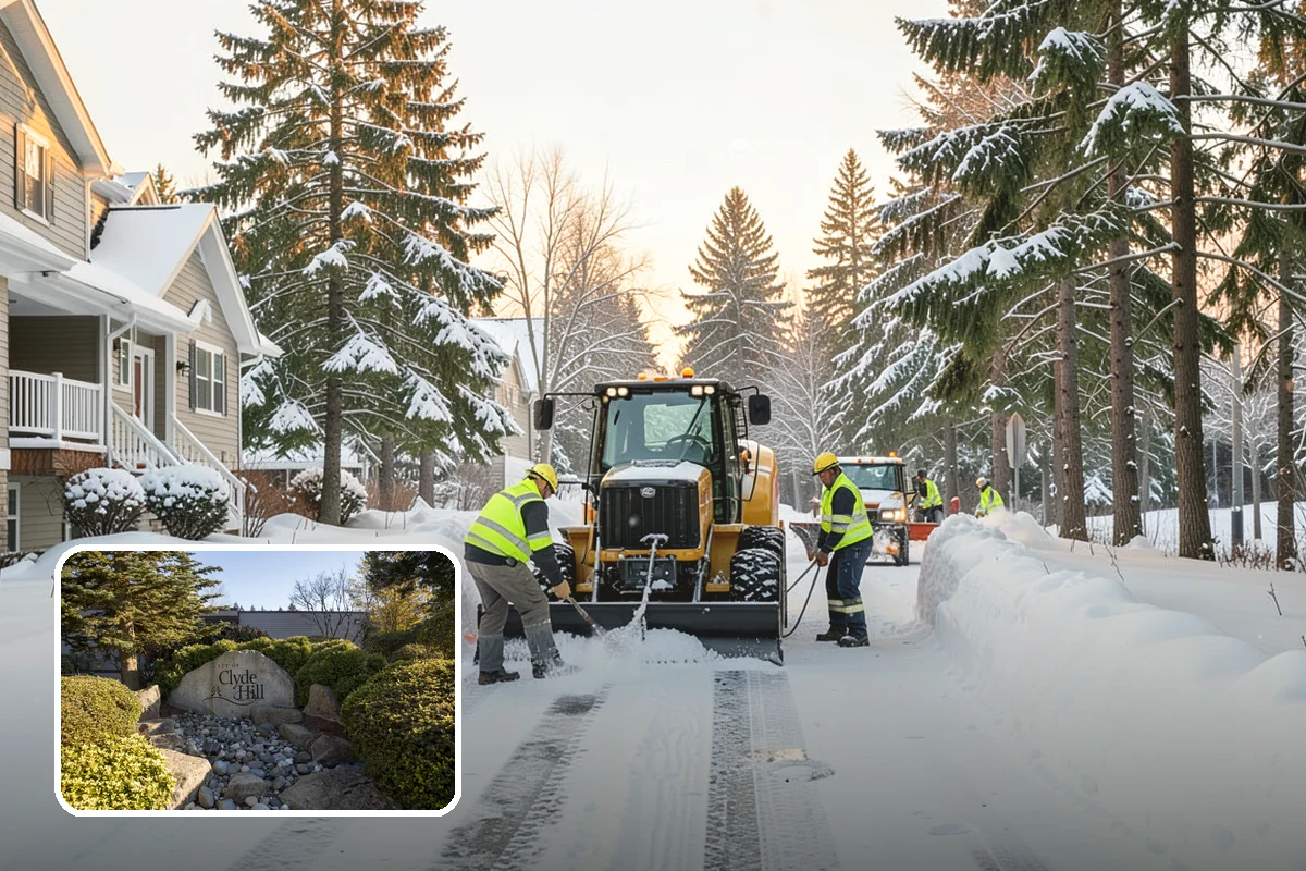 Church Parking Lot Snow Removal in Clyde Hill, King County, WA - Congregations arrive to a cleared lot for weekend and holiday services