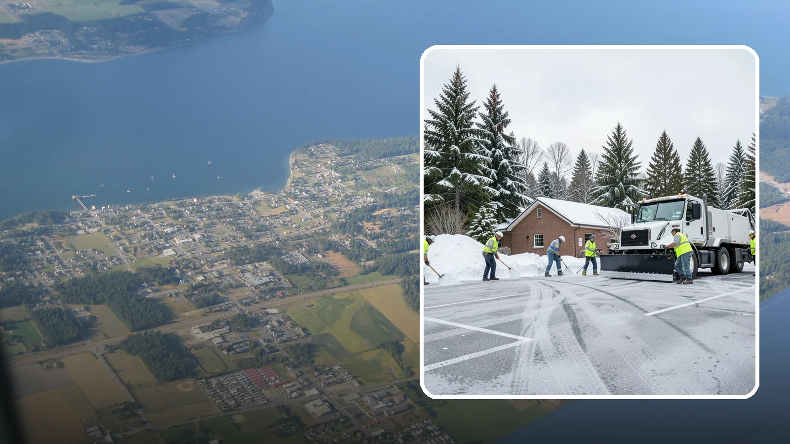 Church Parking Lot Snow Removal in Coupeville, Island County, WA - We clear church lots ahead of weekend services so Western Washington congregations gather safely in winter.