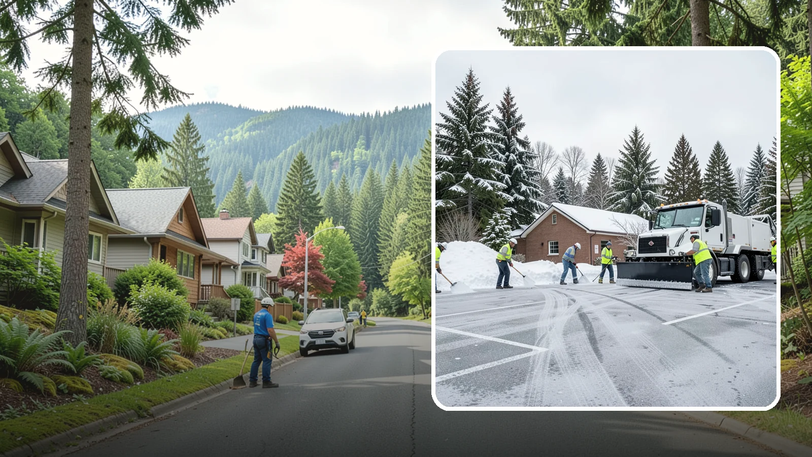 Church Parking Lot Snow Removal in Darrington, Snohomish County, WA - We clear church lots ahead of weekend services so Western Washington congregations gather safely in winter.