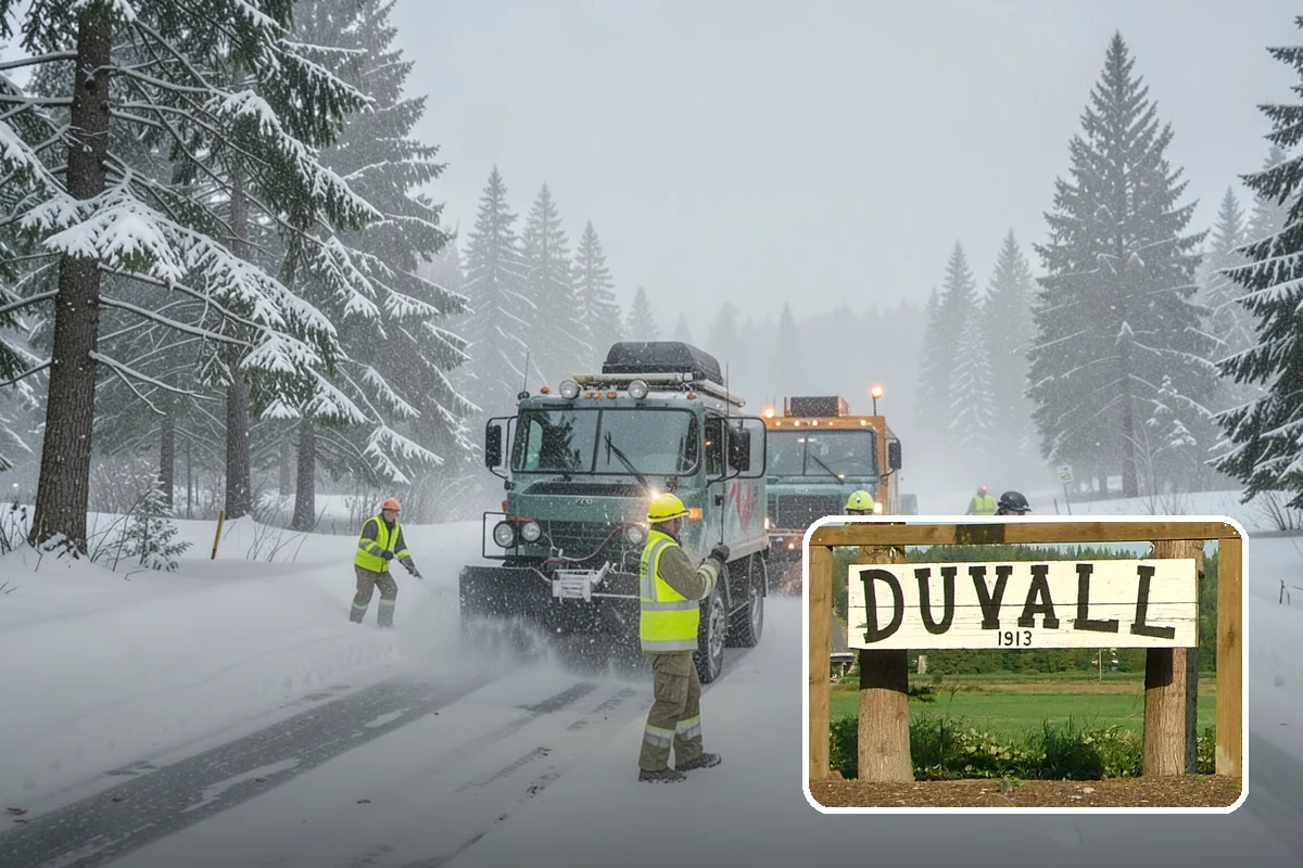 Church Parking Lot Snow Removal in Duvall, King County, WA - Congregations arrive to a cleared lot for weekend and holiday services