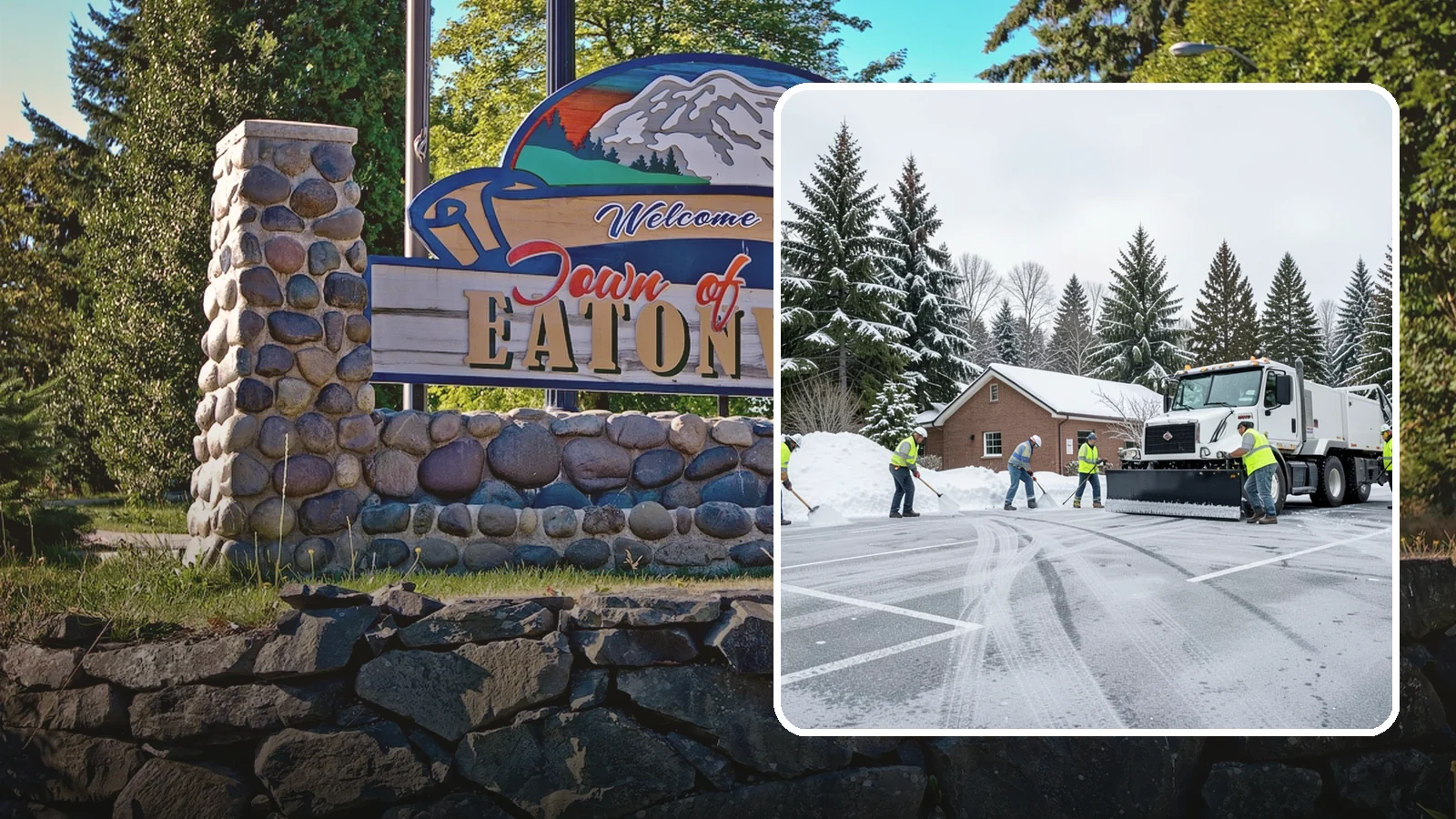 Church Parking Lot Snow Removal in Eatonville, Pierce County, WA - We clear church lots ahead of weekend services so Western Washington congregations gather safely in winter.
