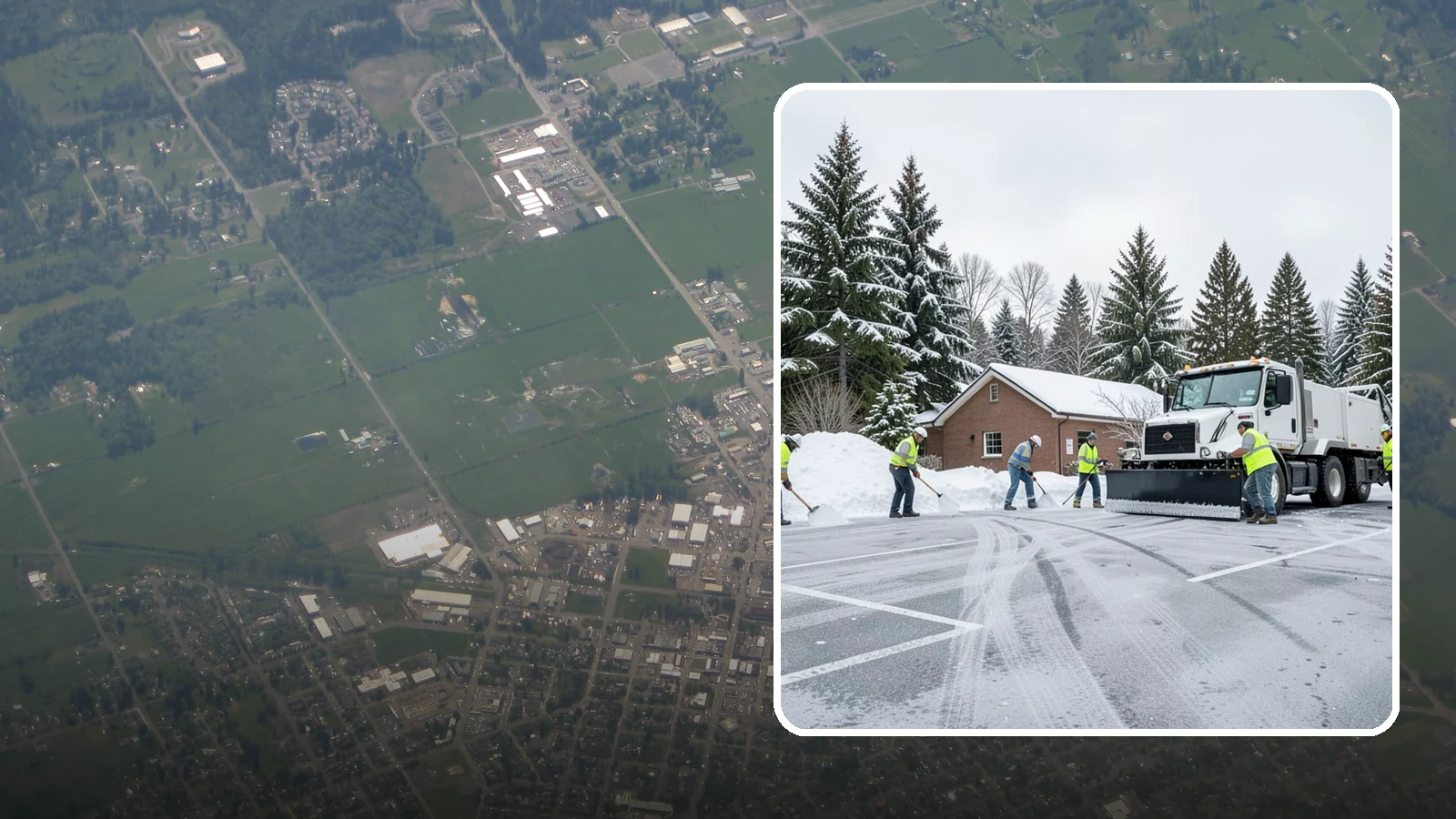Church Parking Lot Snow Removal in Enumclaw, King County, WA - We clear church lots ahead of weekend services so Western Washington congregations gather safely in winter.