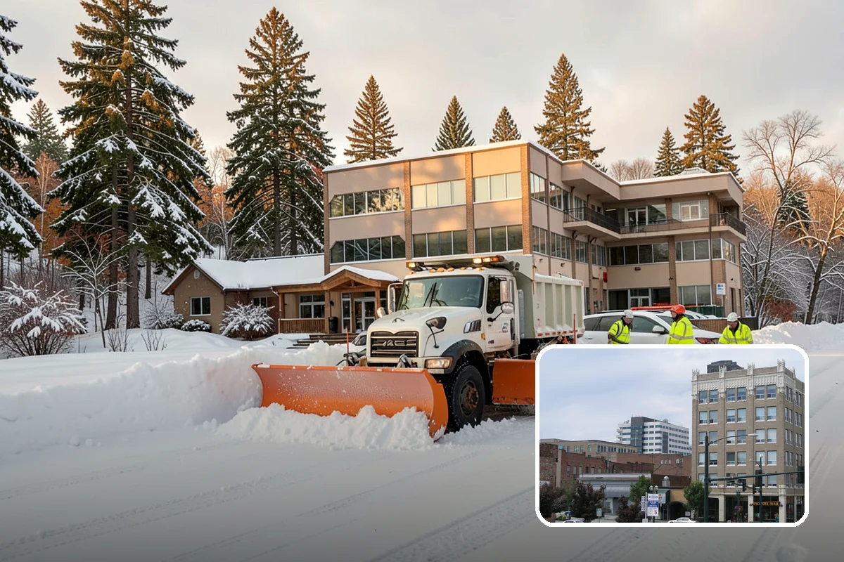 Church Parking Lot Snow Removal in Everett, Snohomish County, WA - Congregations arrive to a cleared lot for weekend and holiday services
