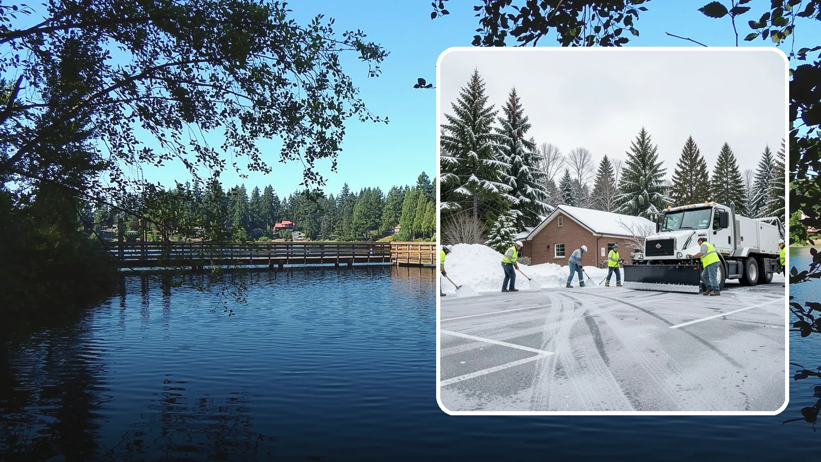 Church Parking Lot Snow Removal in Federal Way, King County, WA - We clear church lots ahead of weekend services so Western Washington congregations gather safely in winter.