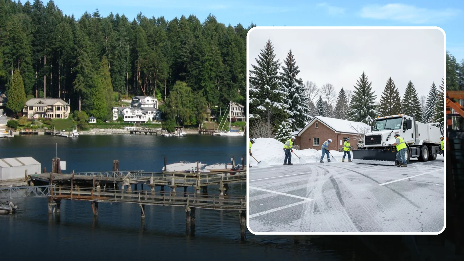Church Parking Lot Snow Removal in Gig Harbor, Pierce County, WA - We clear church lots ahead of weekend services so Western Washington congregations gather safely in winter.
