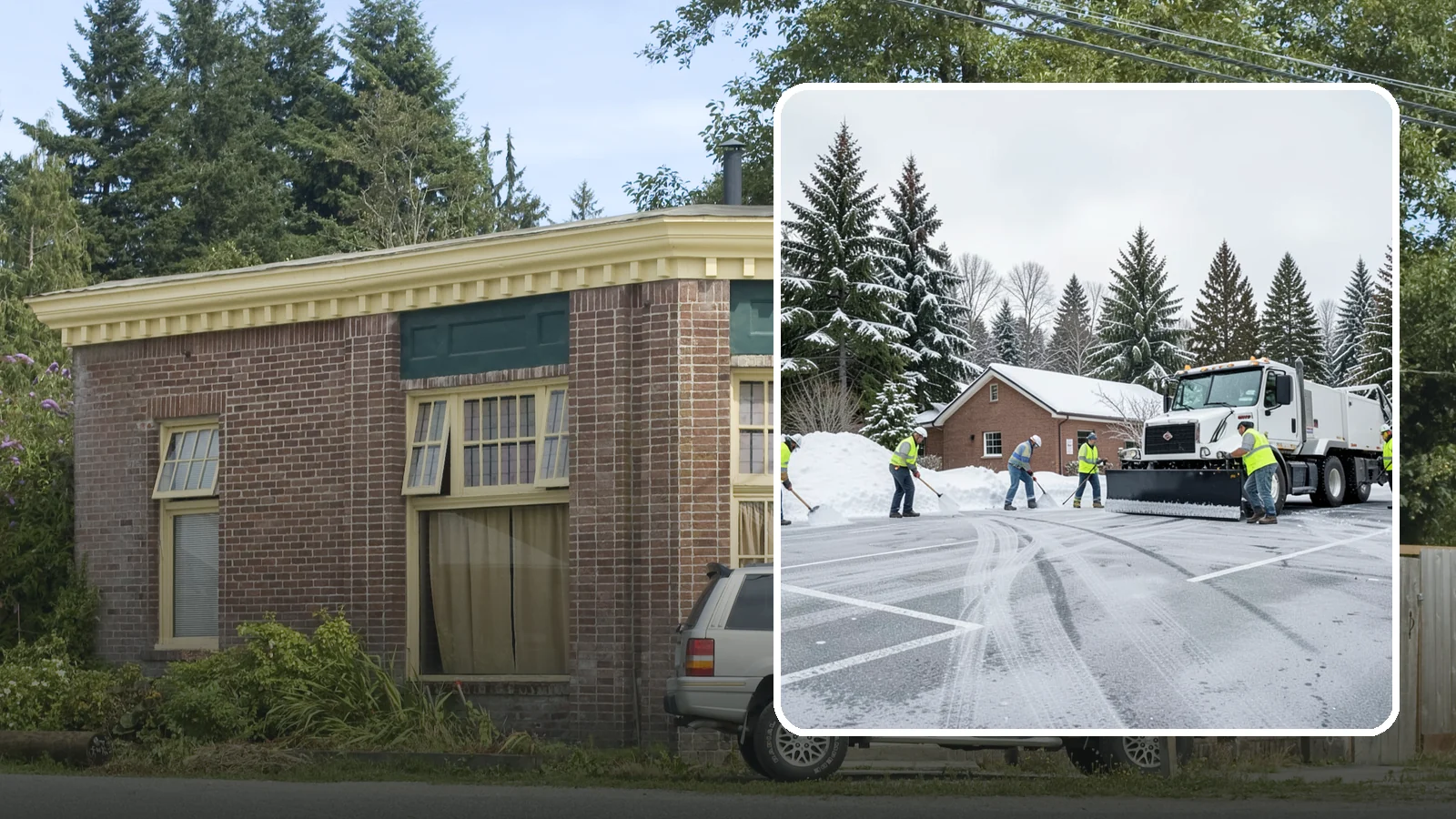 Church Parking Lot Snow Removal in Hamilton, Skagit County, WA - We clear church lots ahead of weekend services so Western Washington congregations gather safely in winter.
