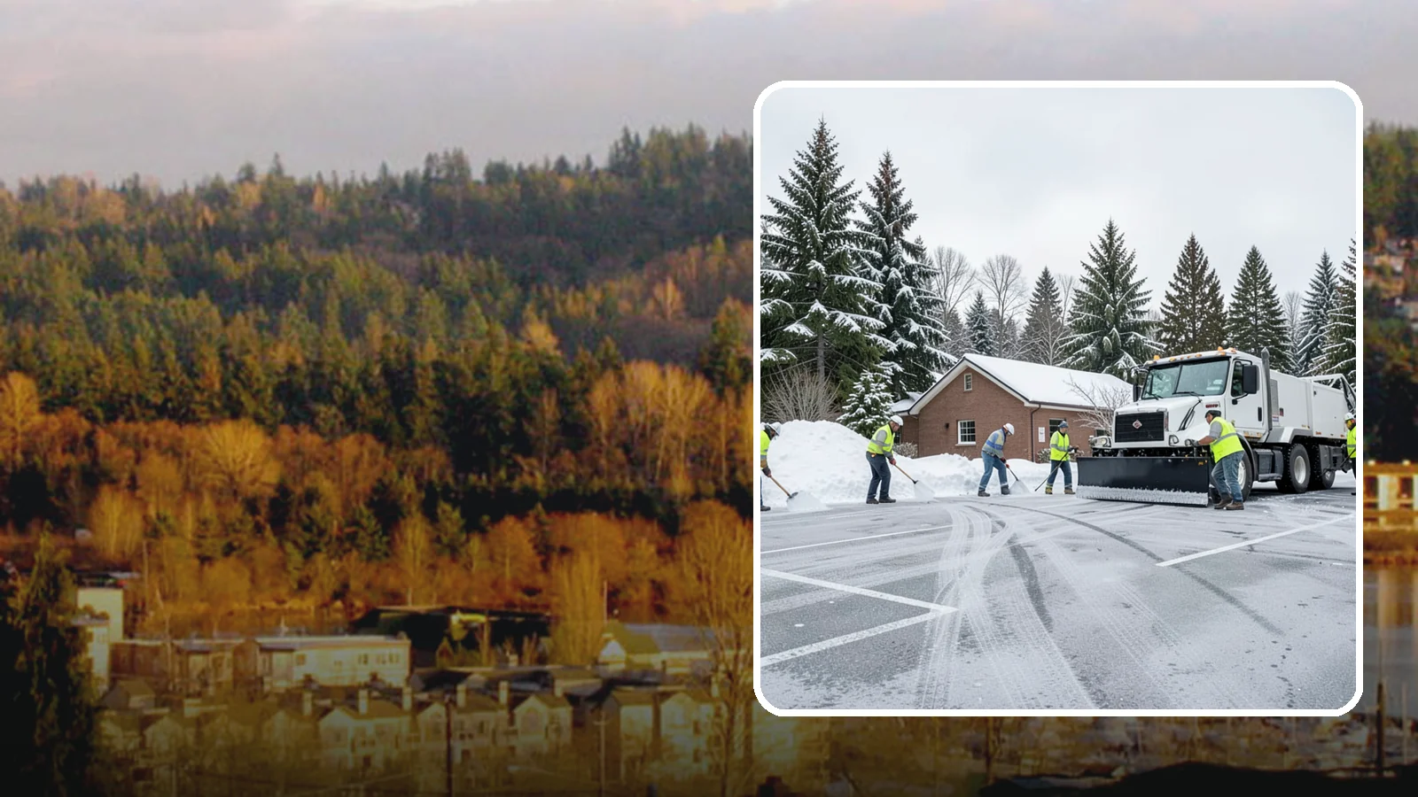 Church Parking Lot Snow Removal in Kenmore, King County, WA - We clear church lots ahead of weekend services so Western Washington congregations gather safely in winter.