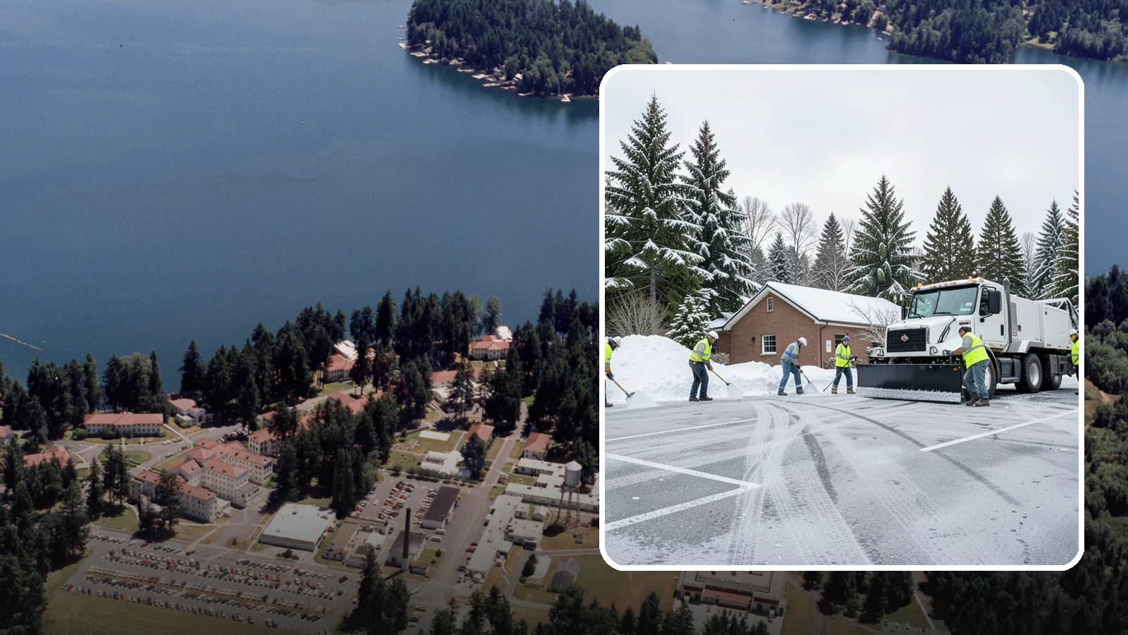 Church Parking Lot Snow Removal in Lakewood, Pierce County, WA - We clear church lots ahead of weekend services so Western Washington congregations gather safely in winter.