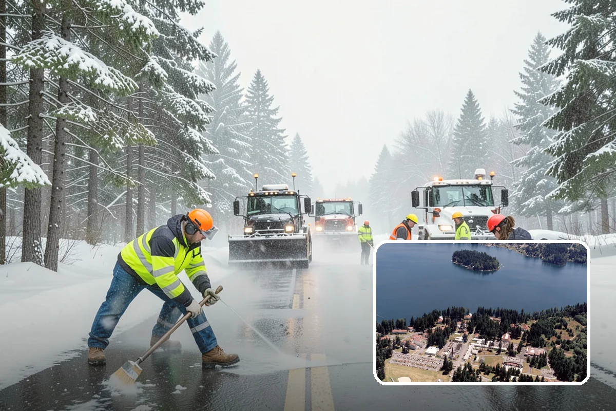 Church Parking Lot Snow Removal in Lakewood, Pierce County, WA - Congregations arrive to a cleared lot for weekend and holiday services