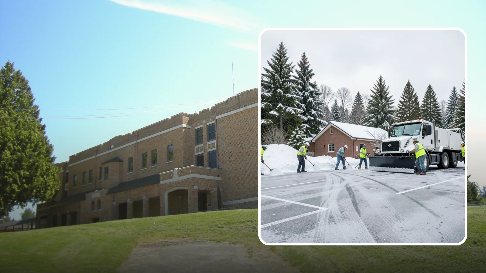 Church Parking Lot Snow Removal in Maple Valley, King County, WA - We clear church lots ahead of weekend services so Western Washington congregations gather safely in winter.
