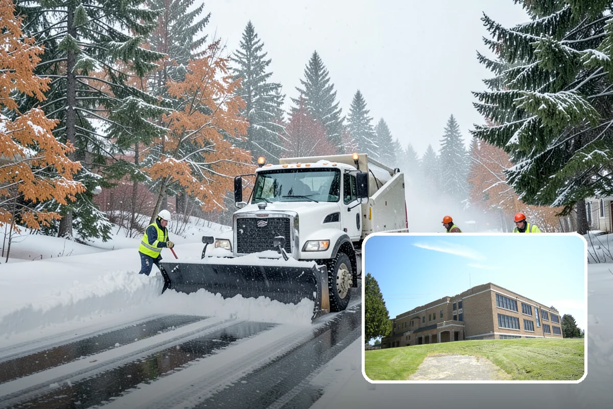 Church Parking Lot Snow Removal in Maple Valley, King County, WA - Congregations arrive to a cleared lot for weekend and holiday services