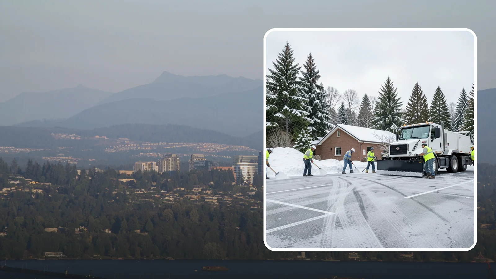 Church Parking Lot Snow Removal in Medina, King County, WA - We clear church lots ahead of weekend services so Western Washington congregations gather safely in winter.