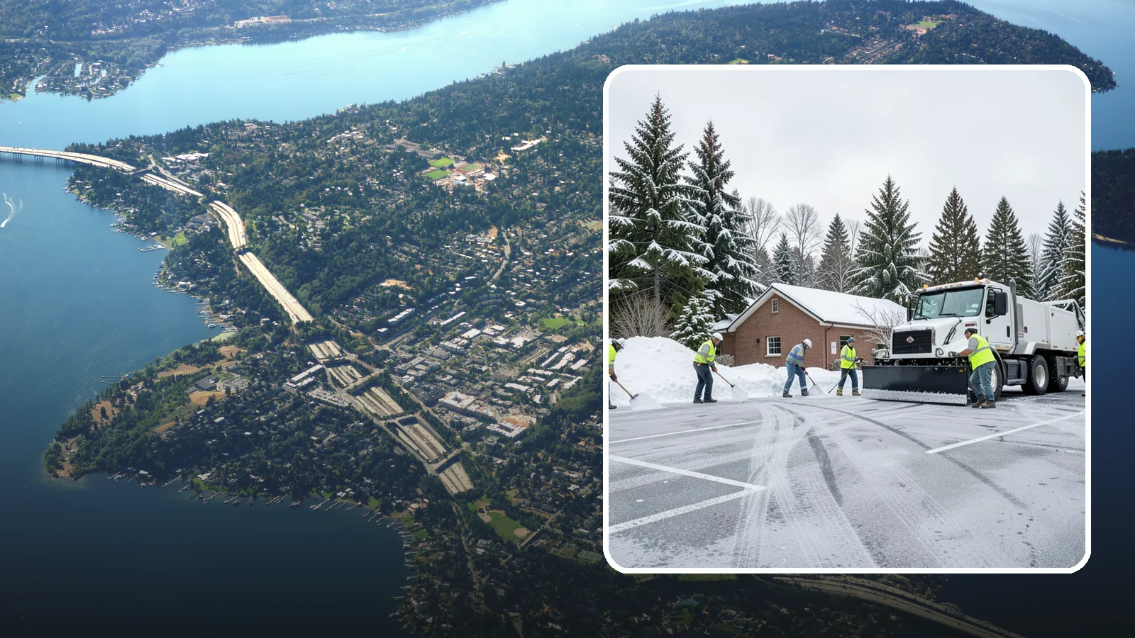 Church Parking Lot Snow Removal in Mercer Island, King County, WA - We clear church lots ahead of weekend services so Western Washington congregations gather safely in winter.