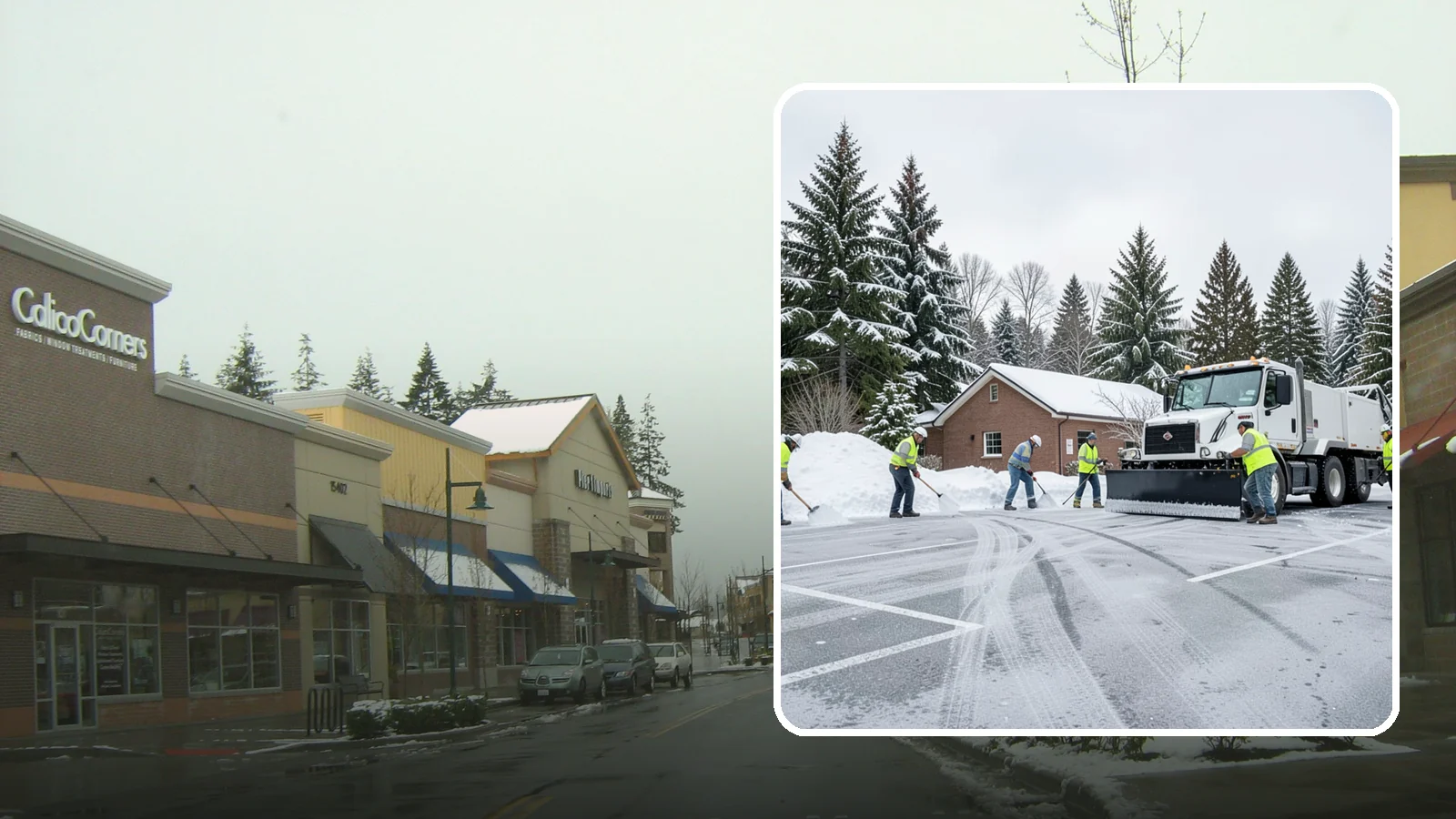 Church Parking Lot Snow Removal in Mill Creek, Snohomish County, WA - We clear church lots ahead of weekend services so Western Washington congregations gather safely in winter.